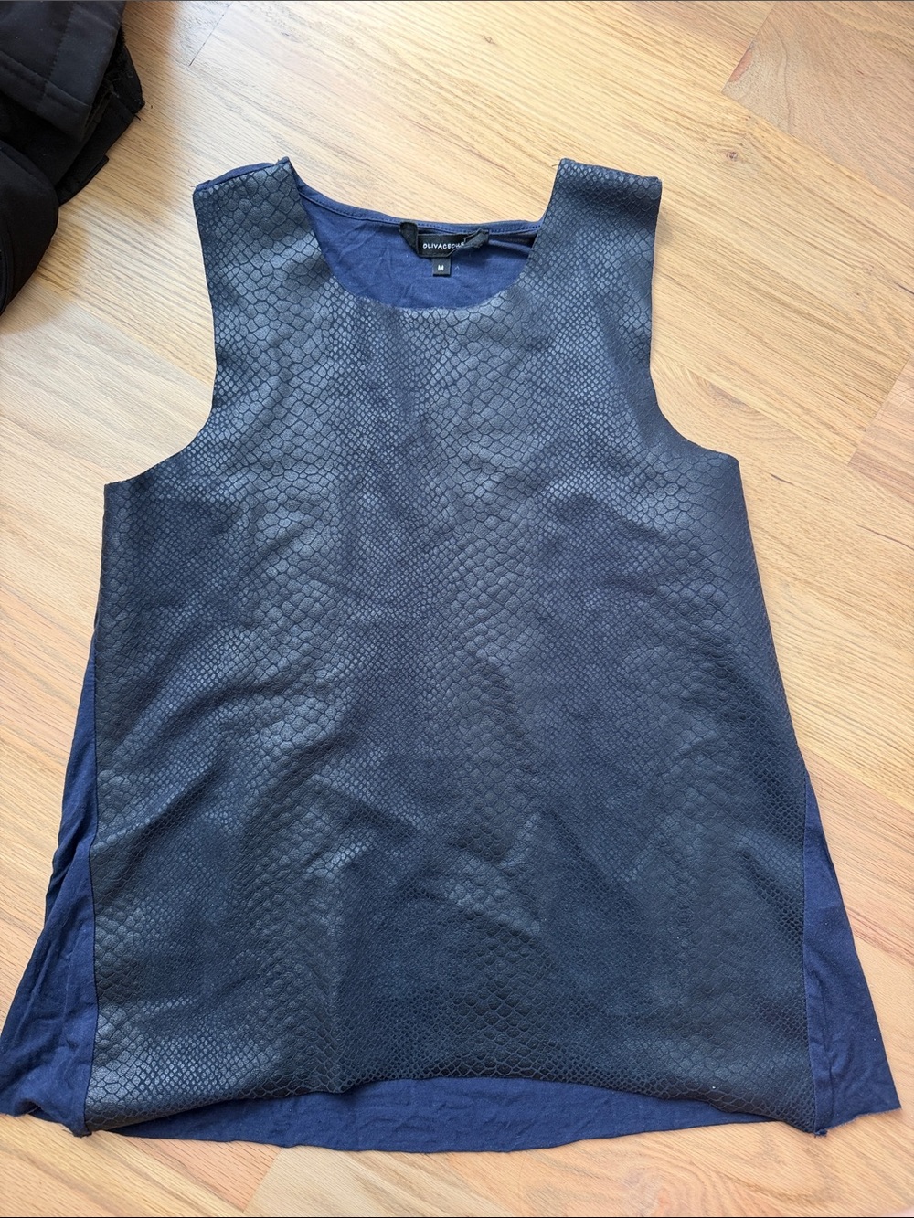 Navy Snakeskin Tank Top
